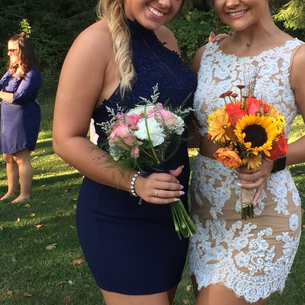 Navy Blue Homecoming Dress